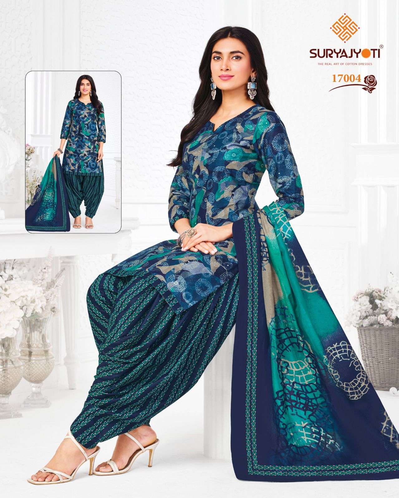Suryajyoti Trendy Patiyala Vol 17 Pure Cotton Dress Material
