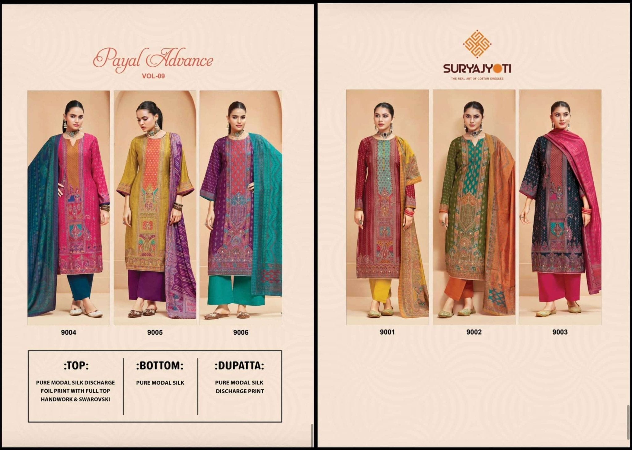 Suryajyoti Payal Advance Vol 9 Pure Modal Dress Material - Amrah Wholesale