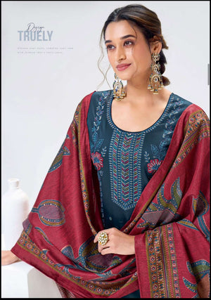 Suryajyoti Pinaka Vol 1 Heavy Zam Satin Embroidered Suit Catalog