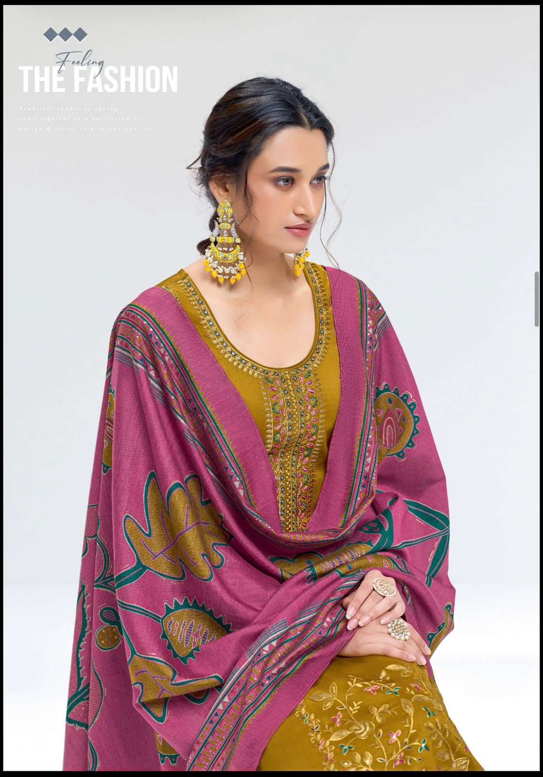 Suryajyoti Pinaka Vol 1 Heavy Zam Satin Embroidered Suit Catalog