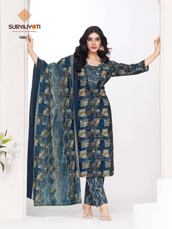 Suryajyoti Piyora Cotton Pure Lawn Cotton Dress Material