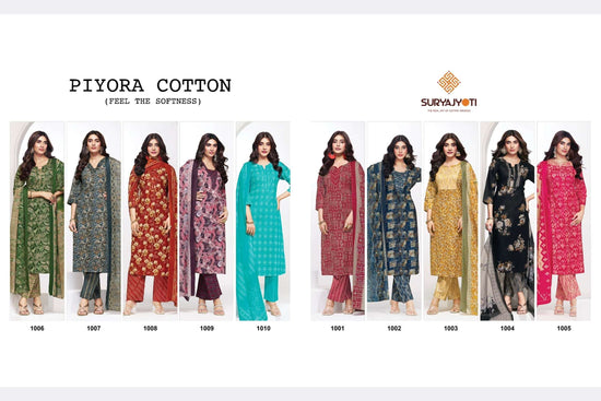 Suryajyoti Piyora Cotton Pure Lawn Cotton Dress Material