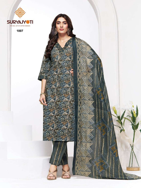 Suryajyoti Piyora Cotton Pure Lawn Cotton Dress Material