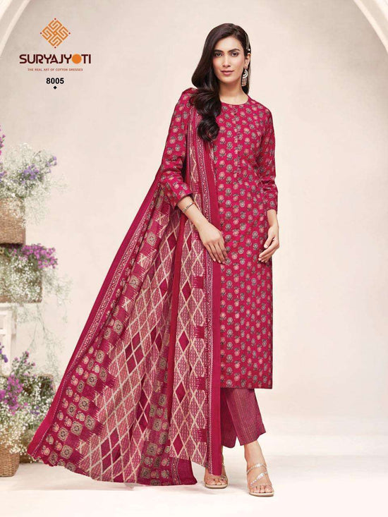 Suryajyoti Poshak Vol 8 Pure Cotton 3 Piece Set Wholesale