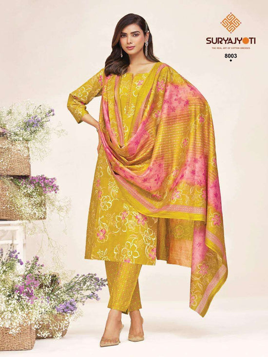 Suryajyoti Poshak Vol 8 Pure Cotton 3 Piece Set Wholesale