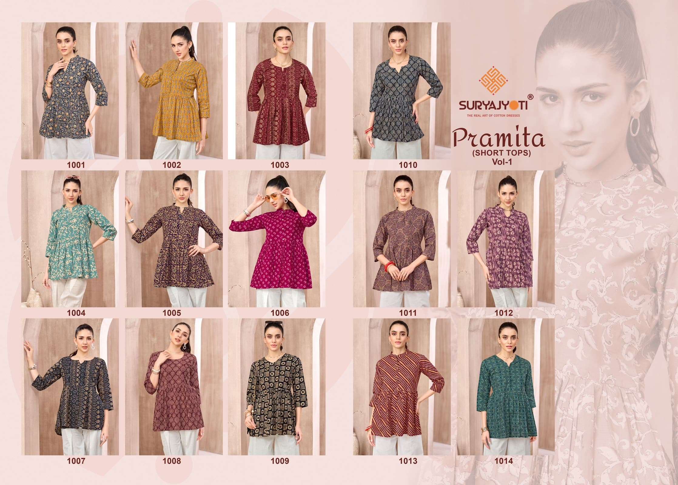 Suryajyoti Pramita Vol 1 Pure Cotton Tops
