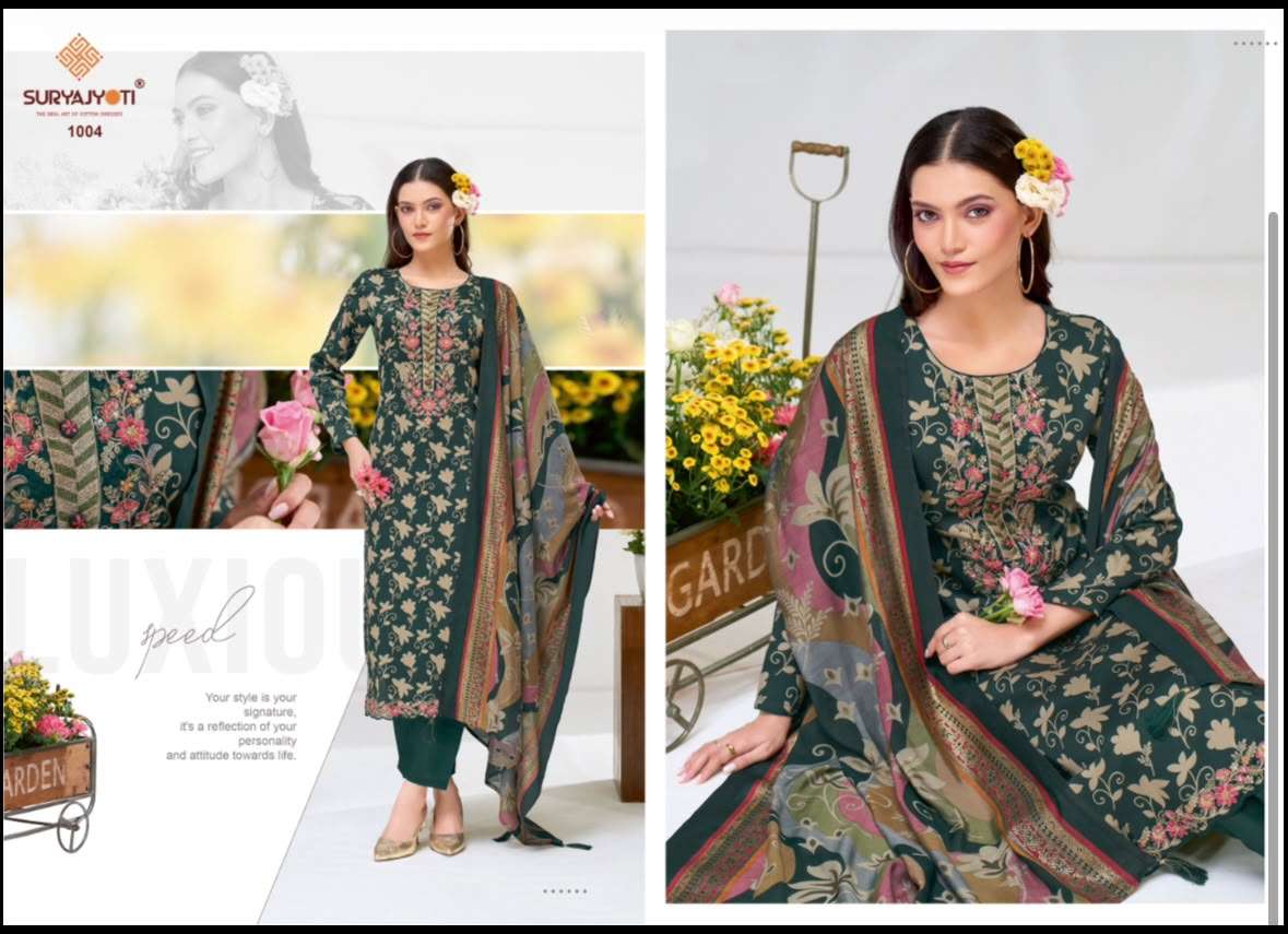 Suryajyoti Pratyusha Vol 1 Jaam Satin Dress Material - Amrah Wholesale
