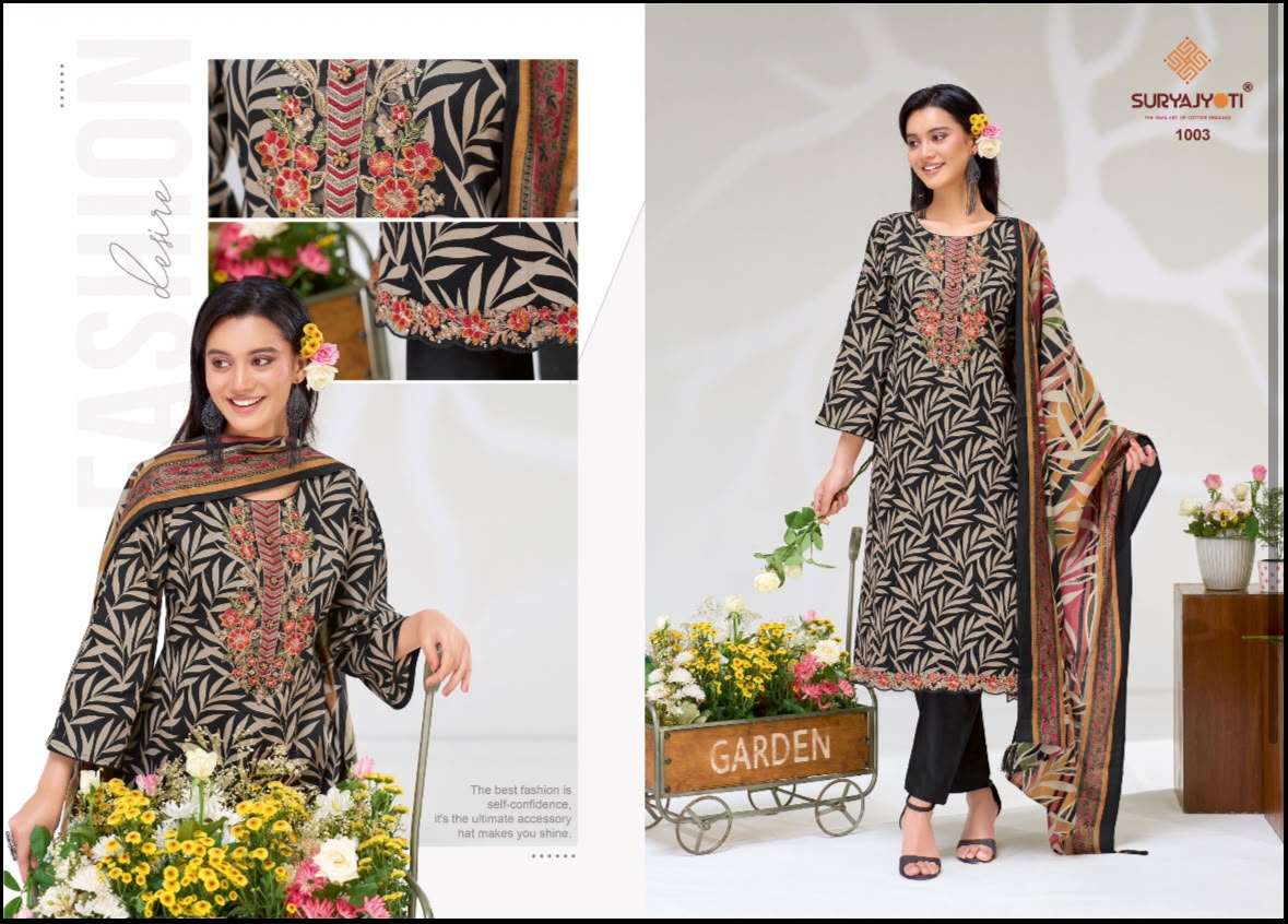Suryajyoti Pratyusha Vol 1 Jaam Satin Dress Material - Amrah Wholesale