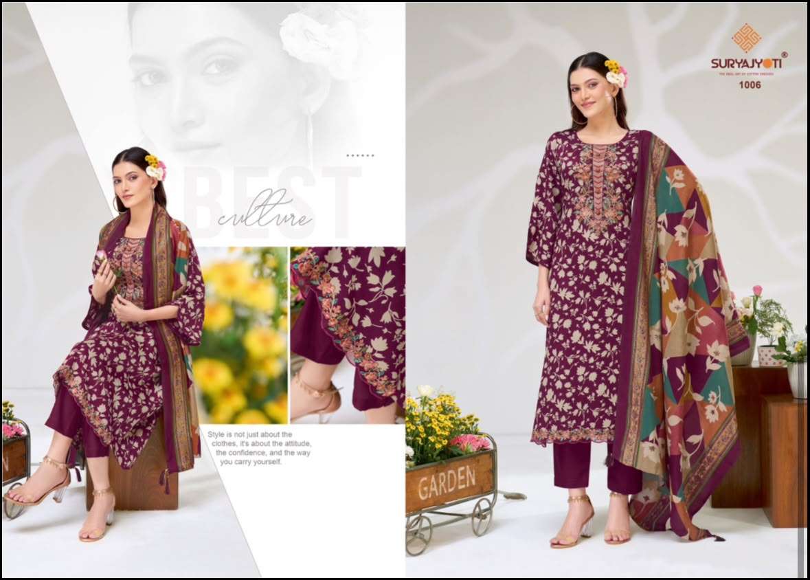 Suryajyoti Pratyusha Vol 1 Jaam Satin Dress Material - Amrah Wholesale