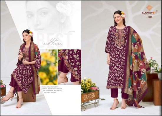 Suryajyoti Pratyusha Vol 1 Jaam Satin Dress Material - Amrah Wholesale