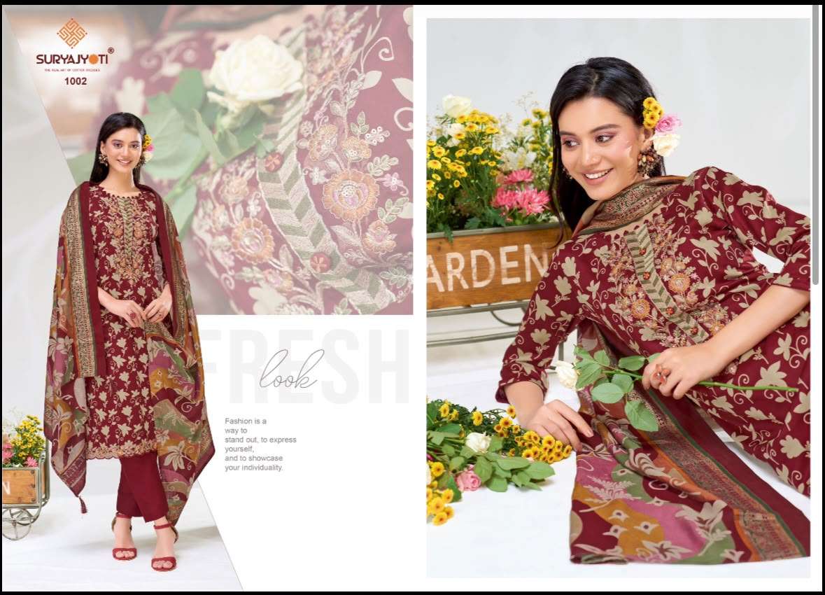Suryajyoti Pratyusha Vol 1 Jaam Satin Dress Material - Amrah Wholesale