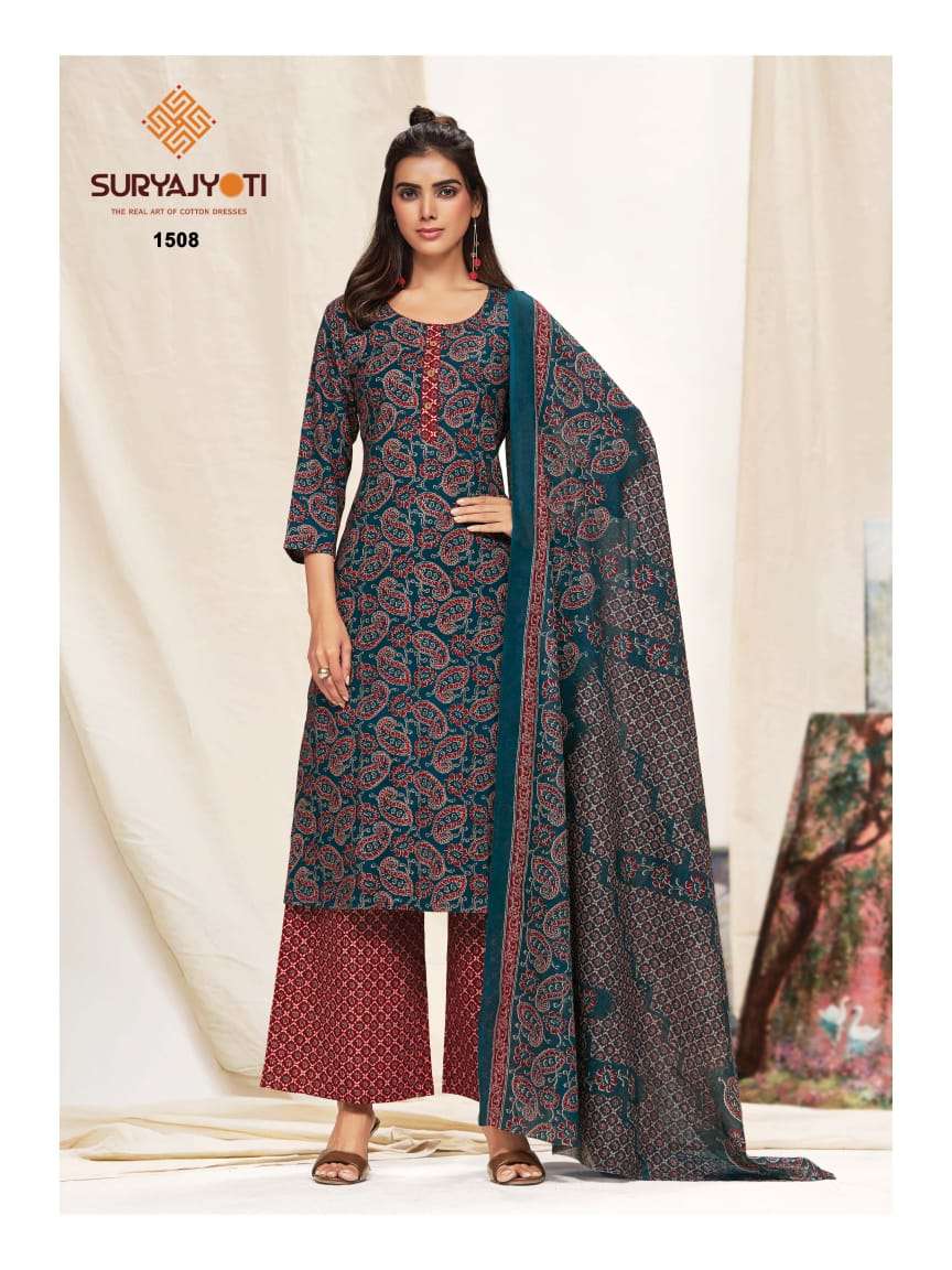 Suryajyoti Preyasi Vol 15 Pure Cotton Dress Material