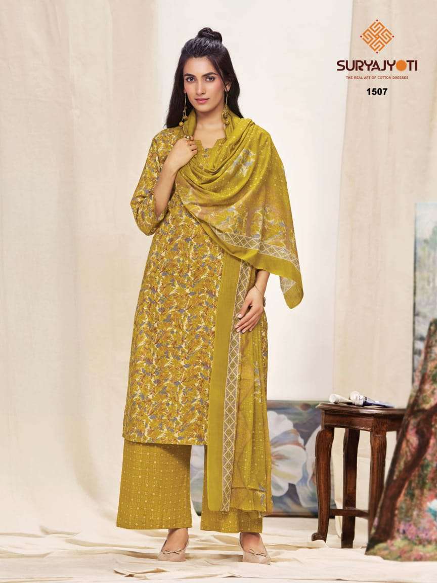 Suryajyoti Preyasi Vol 15 Pure Cotton Dress Material