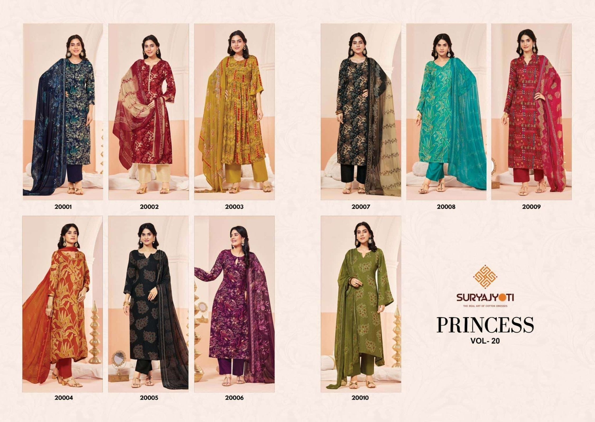 Suryajyoti Princess Vol 20 Rayon Dress Material Collection - Amrah Wholesale