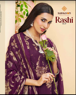 Suryajyoti Rashi Vol 7 Cotton Anarkali Style Salwar Suit Set