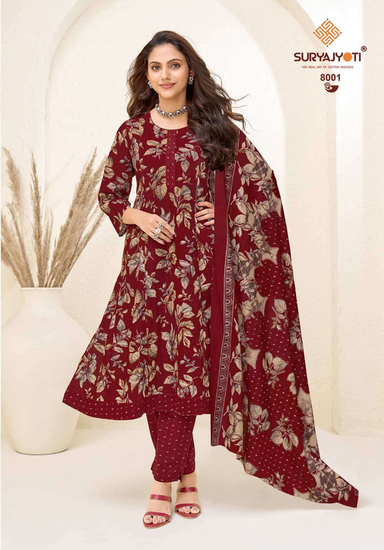 Suryajyoti Rashi Vol 8 Ready Made Cotton Anarkali Suit Set