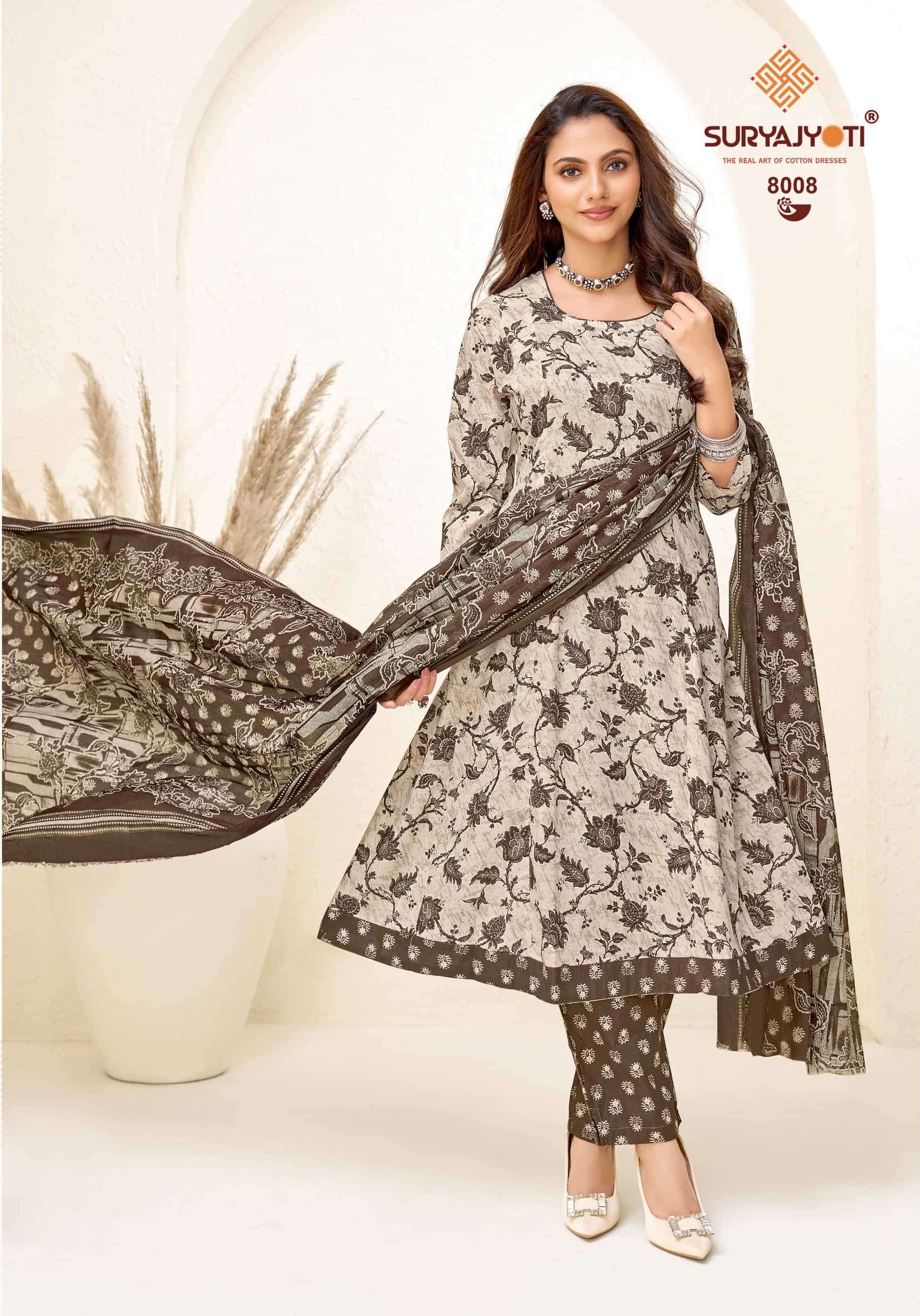 Suryajyoti Rashi Vol 8 Ready Made Cotton Anarkali Suit Set