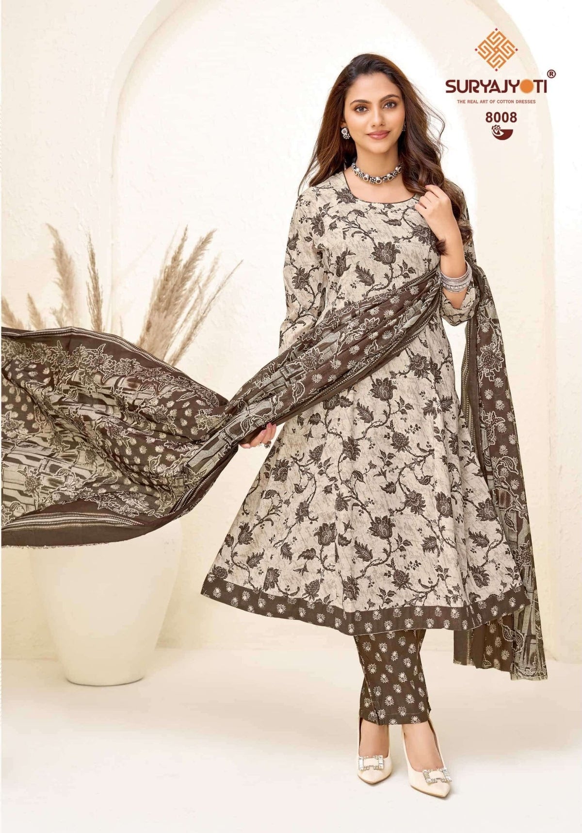 Suryajyoti Rashi Vol 8 Ready Made Cotton Anarkali Suit Set - Amrah Wholesale