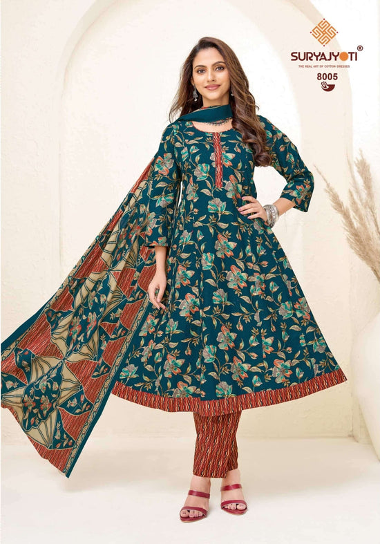 Suryajyoti Rashi Vol 8 Ready Made Cotton Anarkali Suit Set - Amrah Wholesale