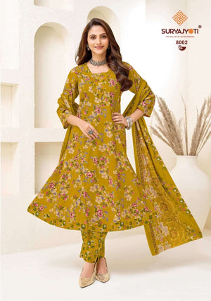 Suryajyoti Rashi Vol 8 Ready Made Cotton Anarkali Suit Set - Amrah Wholesale