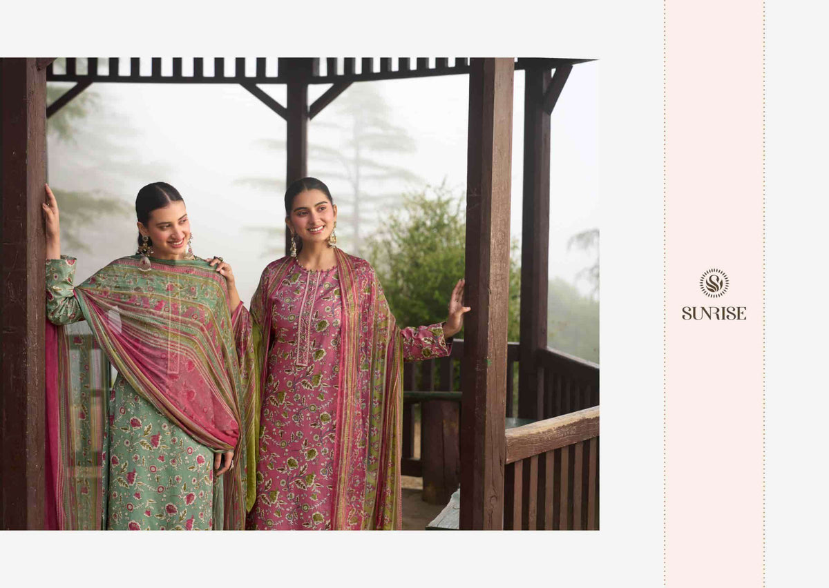 Suryajyoti Sajni Lawn Cotton Embroidered Dress Material