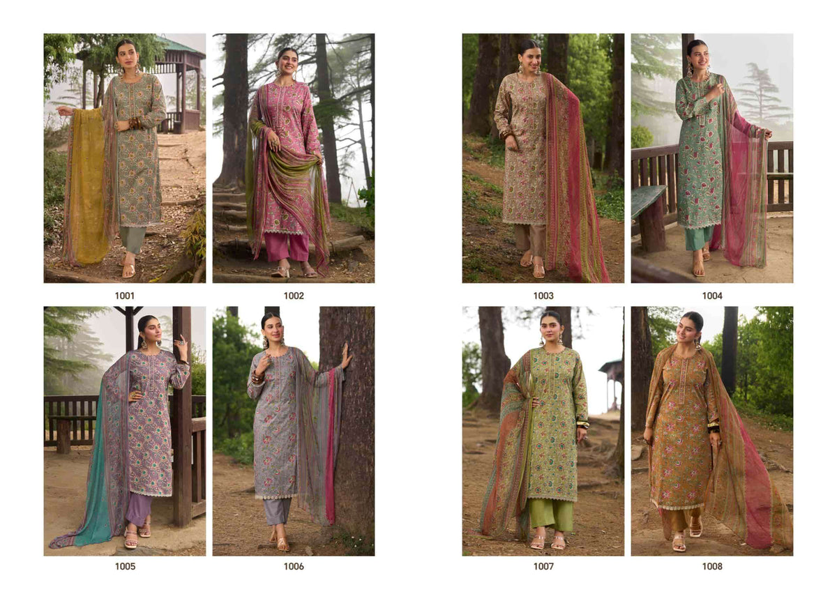 Suryajyoti Sajni Lawn Cotton Embroidered Dress Material