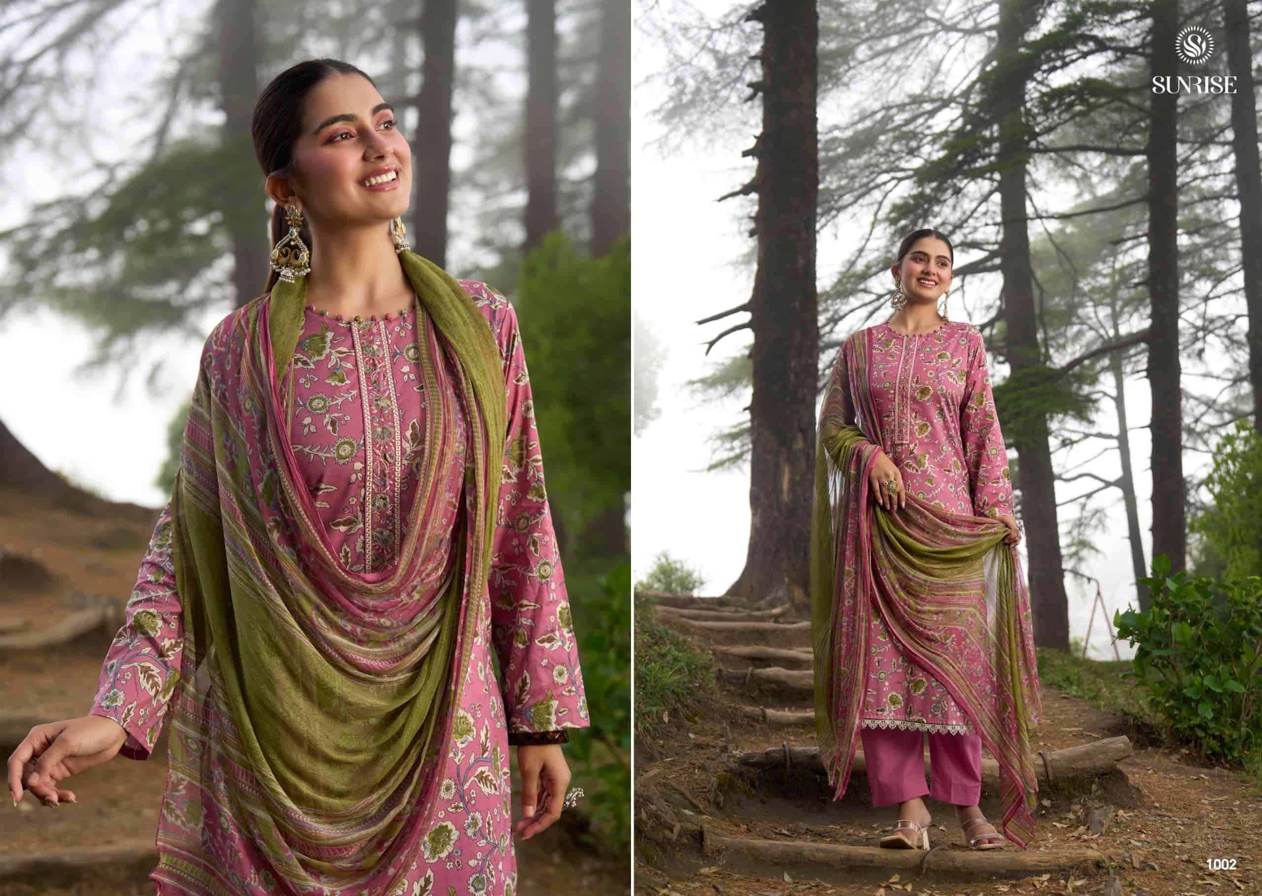 Suryajyoti Sajni Lawn Cotton Embroidered Dress Material