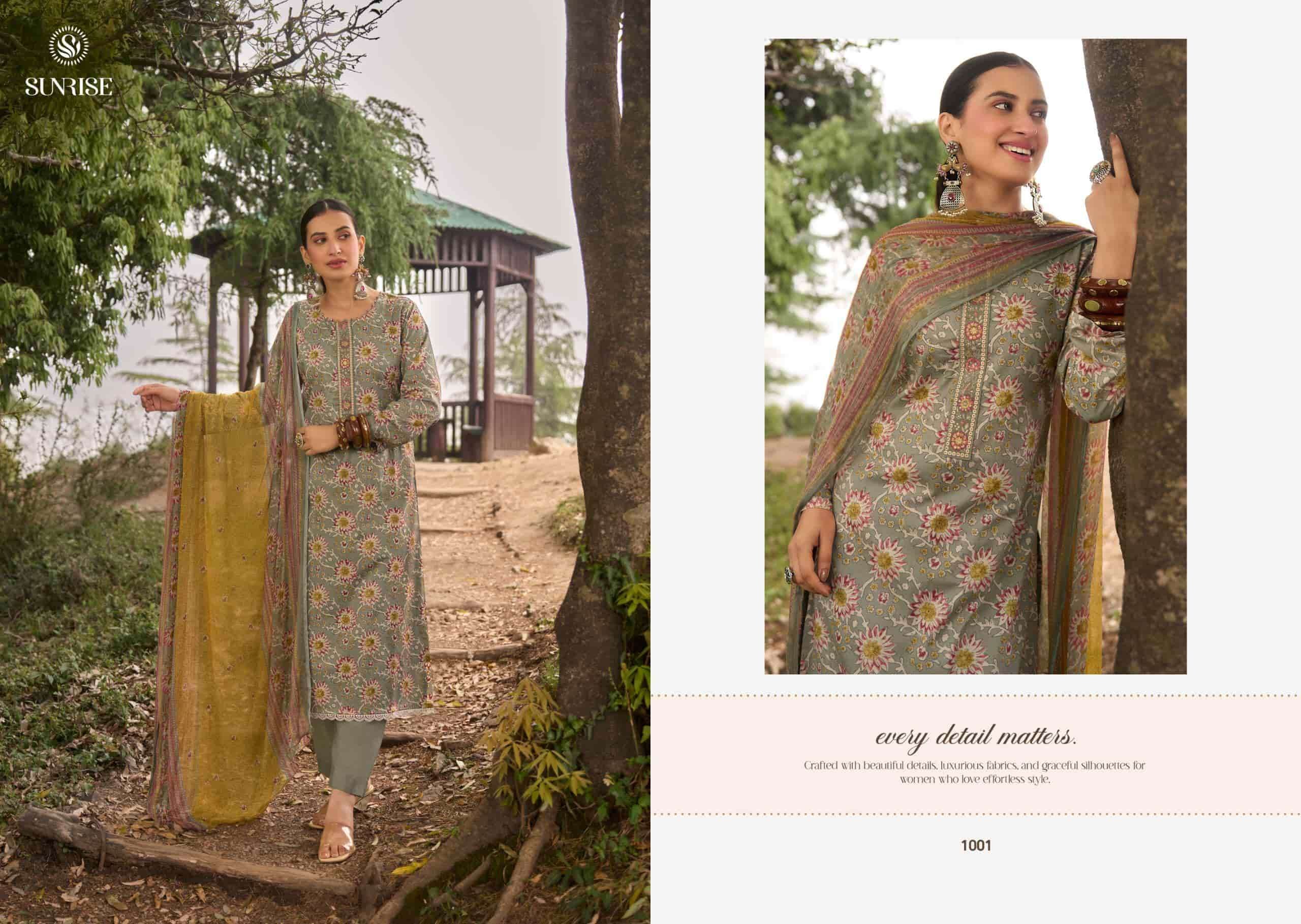 Suryajyoti Sajni Lawn Cotton Embroidered Dress Material