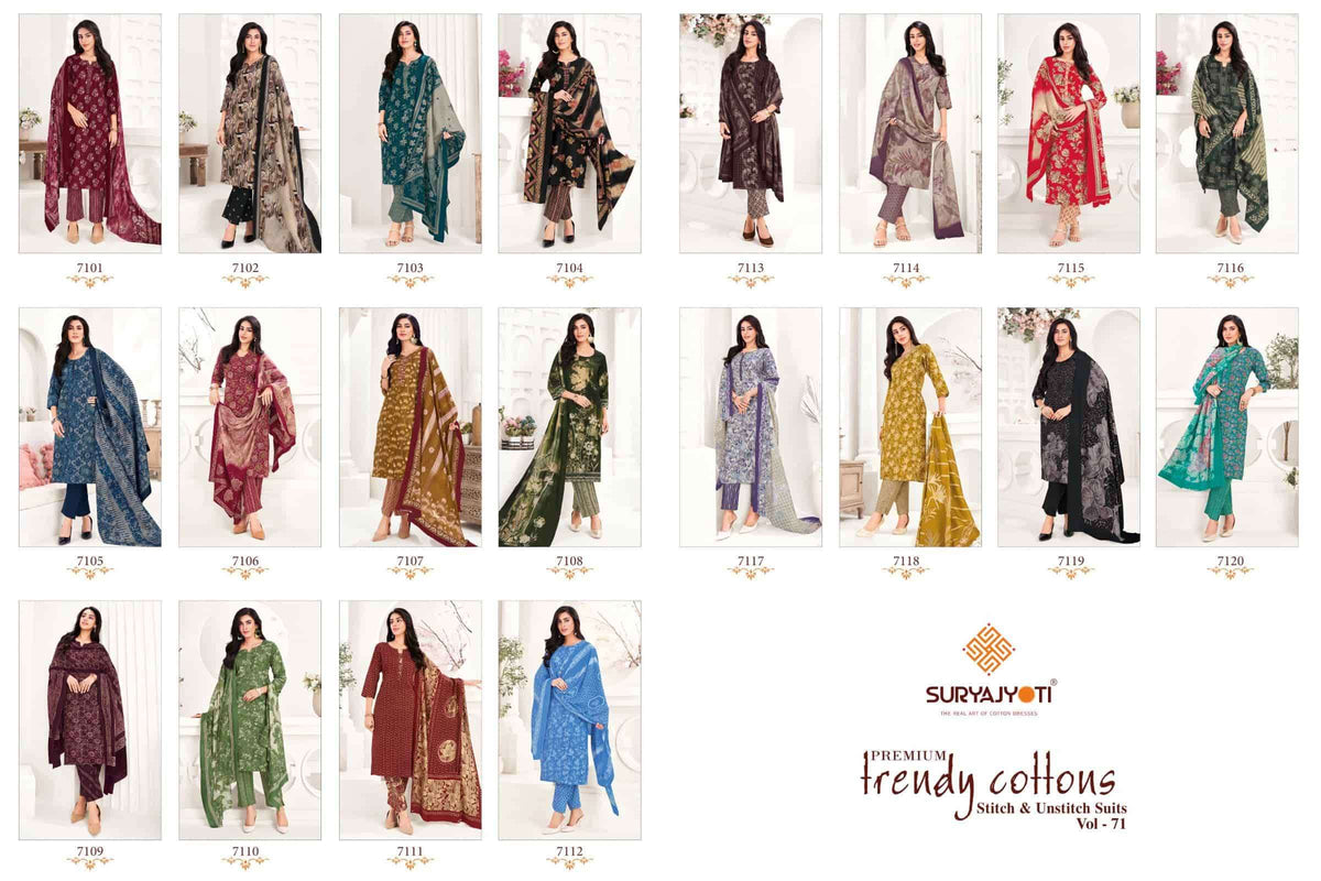 Suryajyoti Trendy Cotton Vol 71 - Amrah Wholesale