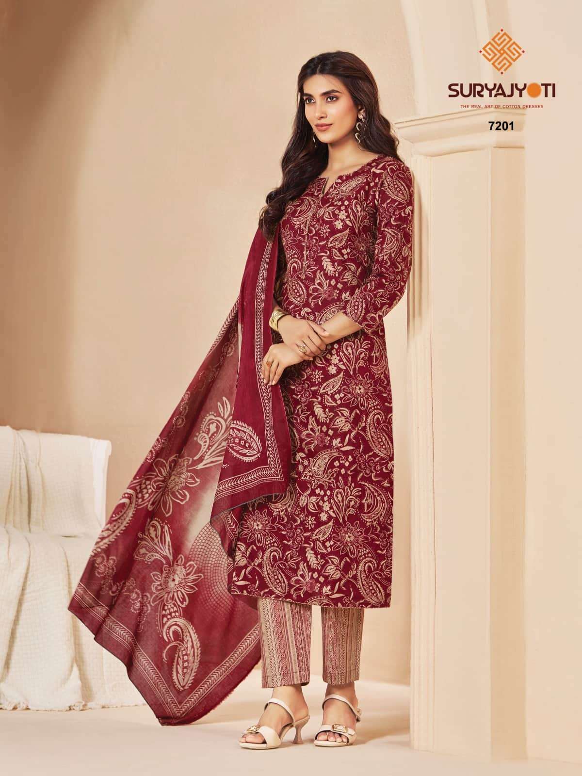 Suryajyoti Trendy Cotton Vol 72 Heavy Cotton Printed Dress Material