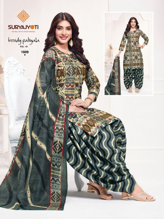 Suryajyoti Trendy Patiyala Vol 18 Cotton Printed Dress Material