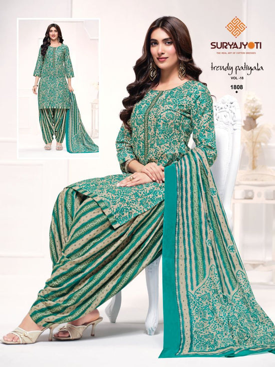 Suryajyoti Trendy Patiyala Vol 18 Cotton Printed Dress Material
