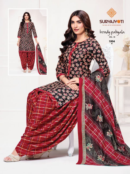 Suryajyoti Trendy Patiyala Vol 18 Cotton Printed Dress Material