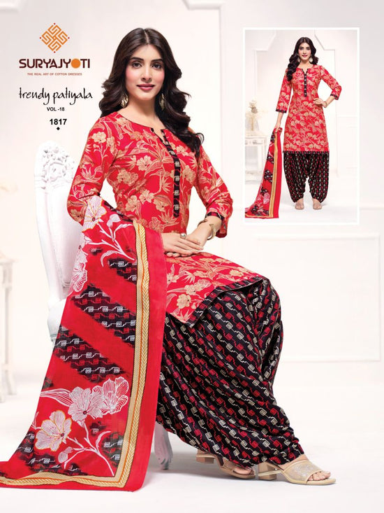 Suryajyoti Trendy Patiyala Vol 18 Cotton Printed Dress Material