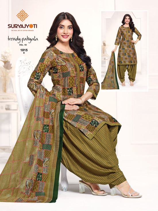 Suryajyoti Trendy Patiyala Vol 18 Cotton Printed Dress Material