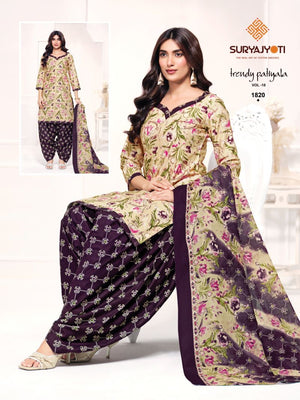 Suryajyoti Trendy Patiyala Vol 18 Cotton Printed Dress Material