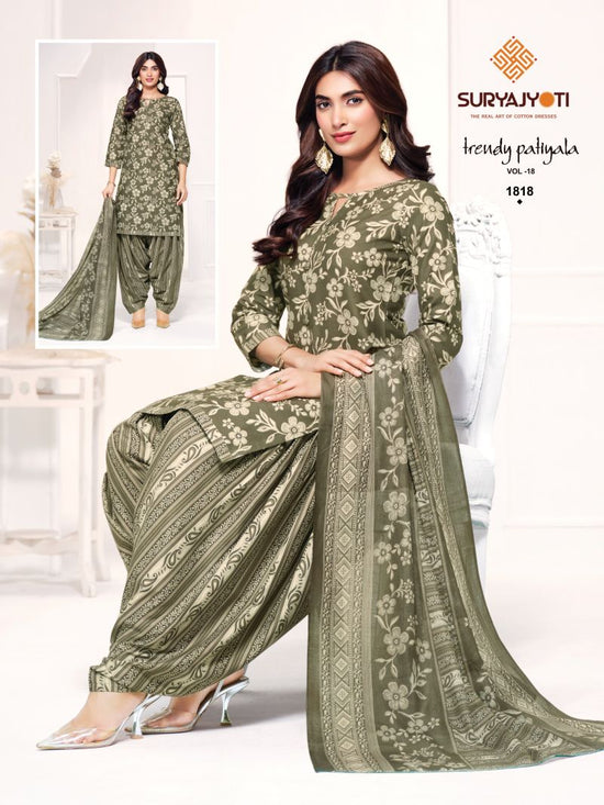 Suryajyoti Trendy Patiyala Vol 18 Cotton Printed Dress Material