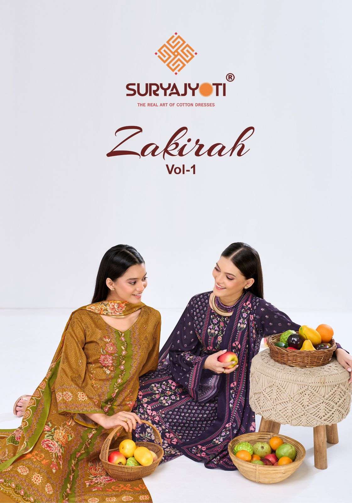 Suryajyoti Zakirah Vol 1 Cambric Cotton Dress Material - Amrah Wholesale