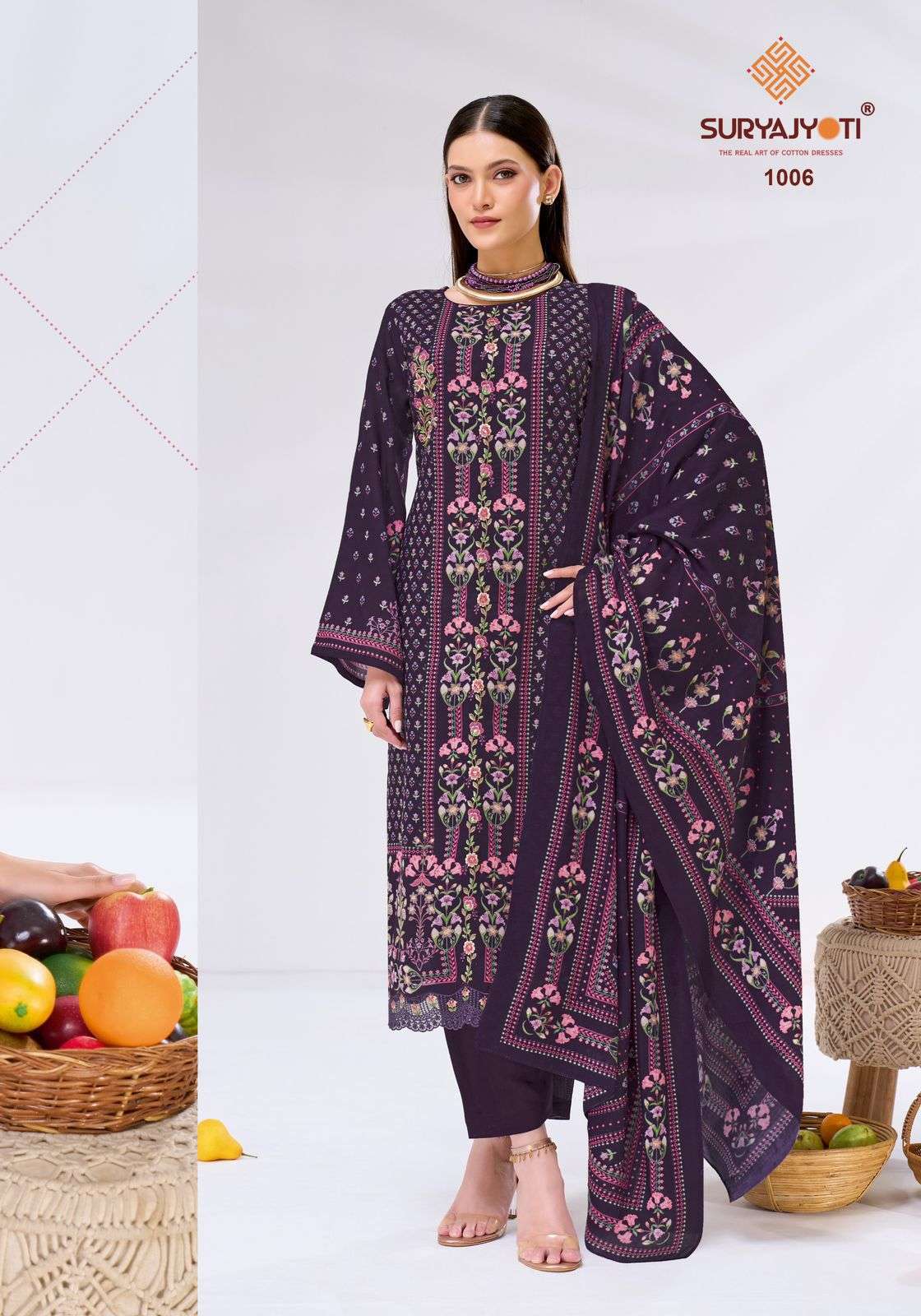 Suryajyoti Zakirah Vol 1 Cambric Cotton Dress Material - Amrah Wholesale