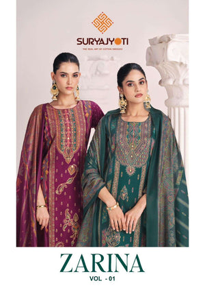 Suryajyoti Zarina Vol 1 Satin Dress Material Wholesale Surat India