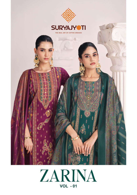 Suryajyoti Zarina Vol 1 Satin Dress Material Wholesale Surat India