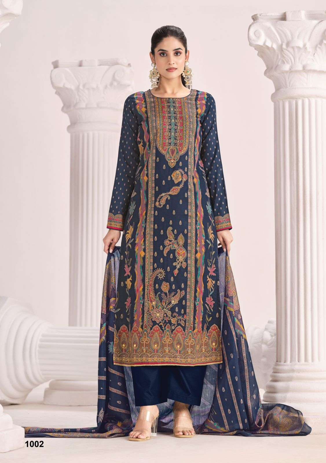 Suryajyoti Zarina Vol 1 Satin Dress Material Wholesale Surat India - Amrah Wholesale