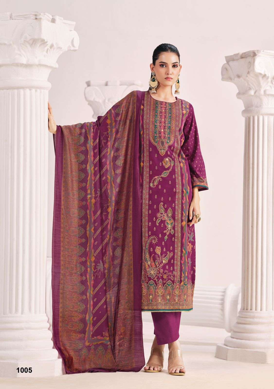 Suryajyoti Zarina Vol 1 Satin Dress Material Wholesale Surat India - Amrah Wholesale