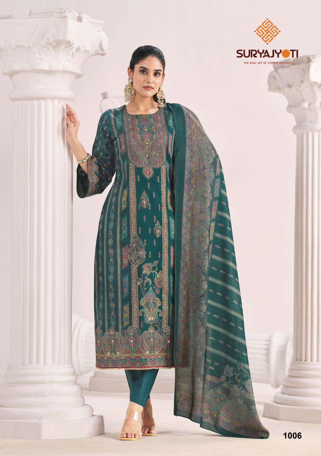 Suryajyoti Zarina Vol 1 Satin Dress Material Wholesale Surat India - Amrah Wholesale
