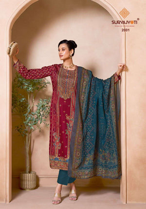 SURYAJYOTI ZARINA VOL-2 Jam Satin Fancy Salwar Suit Dress Material