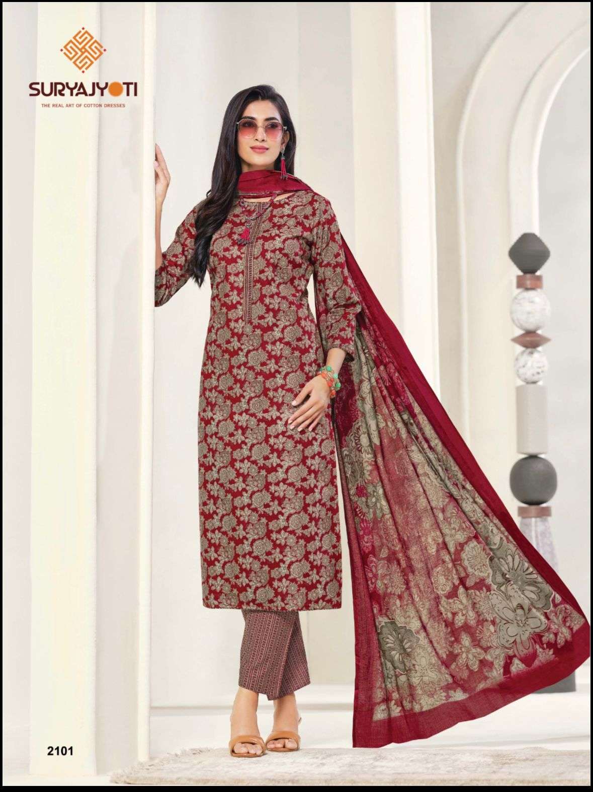 Suryajyoti Zion Cotton Vol 21 Pure Cotton Dress Material