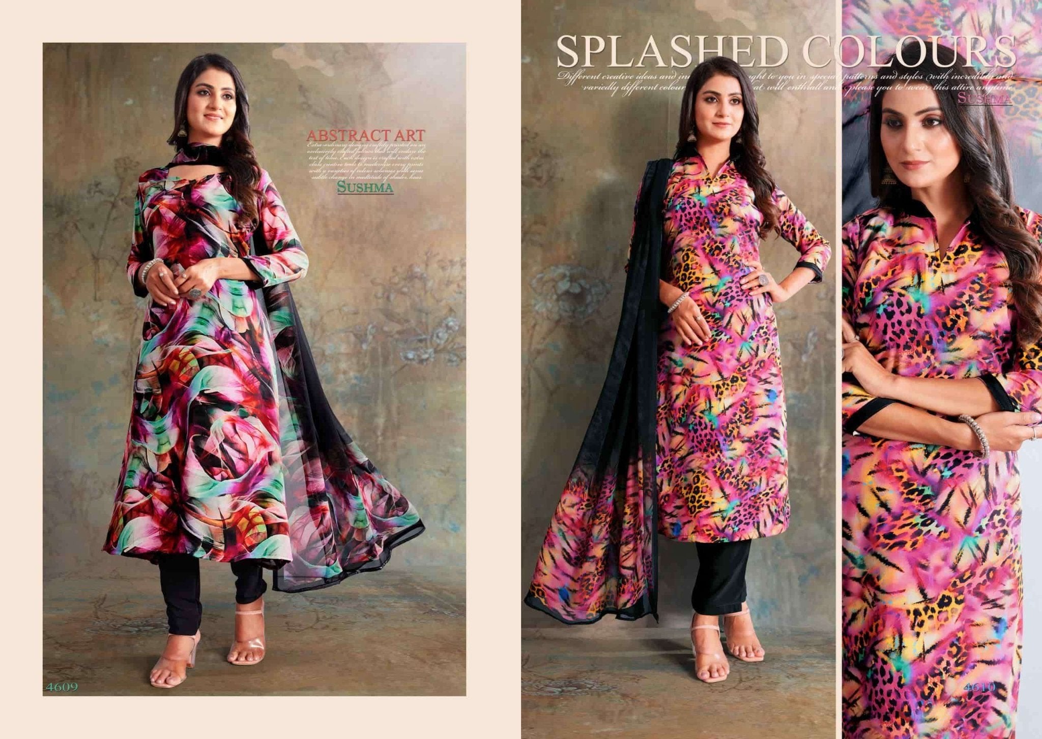 Sushma Beautify Exclusive Digital Printed Crape Dress Material - Amrah Wholesale