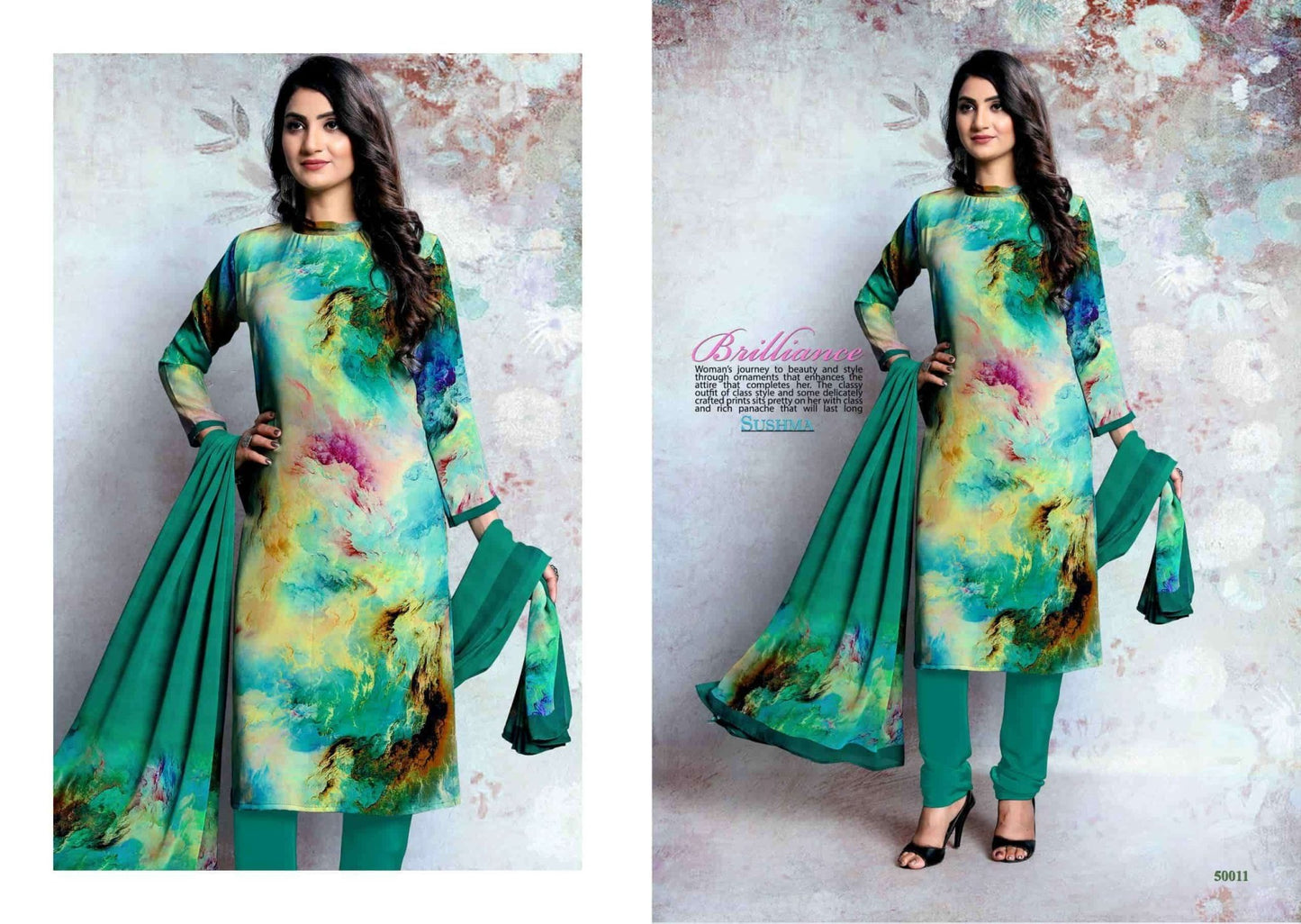 Sushma Beautify Exclusive Digital Printed Crape Dress Material - Amrah Wholesale