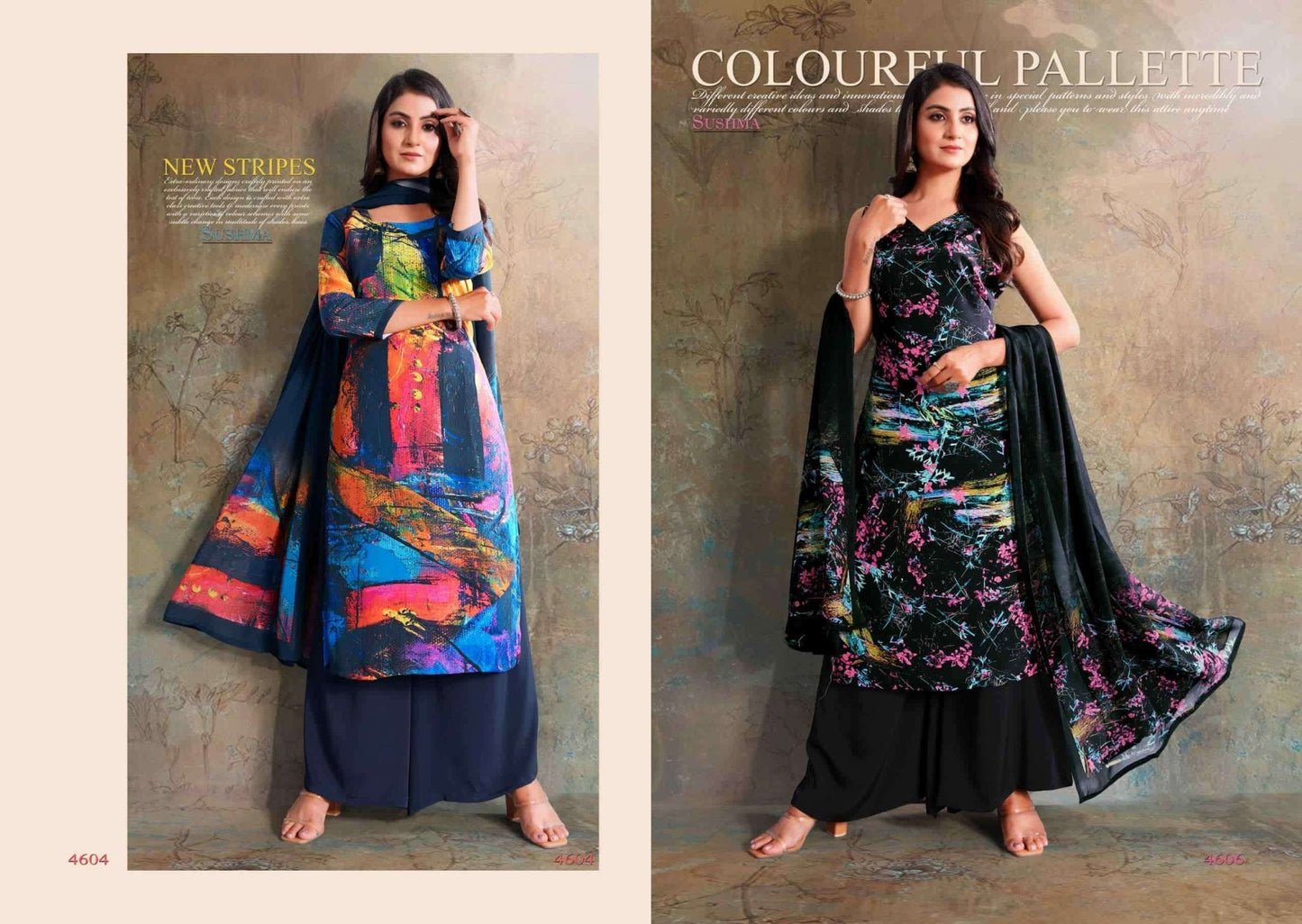 Sushma Beautify Exclusive Digital Printed Crape Dress Material - Amrah Wholesale