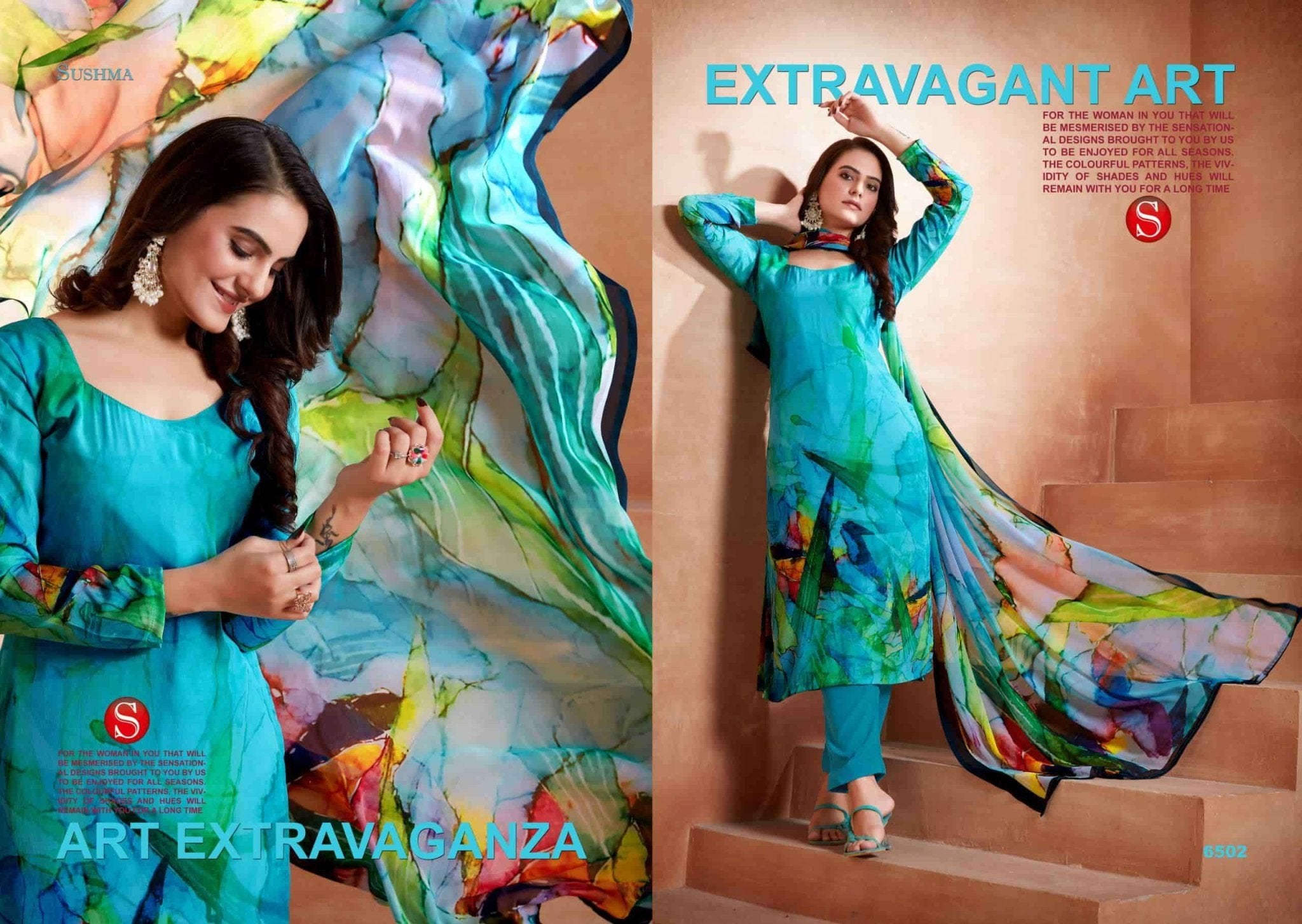 Sushma Beautify Exclusive Digital Printed Crape Dress Material - Amrah Wholesale